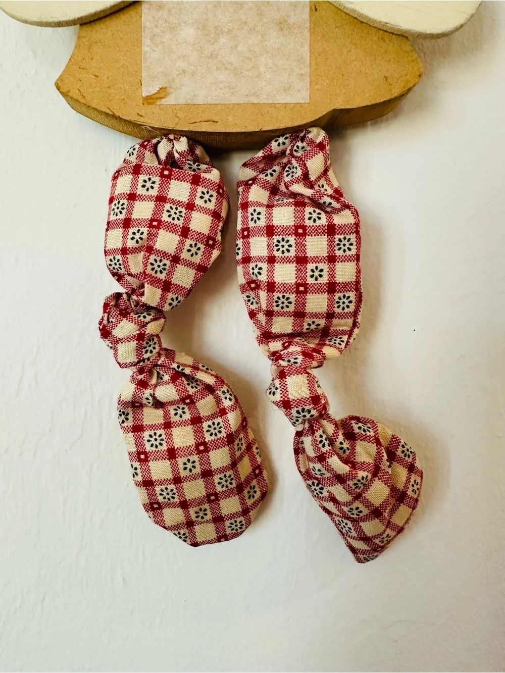 Vintage 90’s Folk Art Primitive Angel Collector Wall Hanging